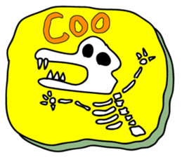 of dinosaur tweet of fossil sticker #3507242