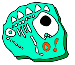 of dinosaur tweet of fossil sticker #3507255