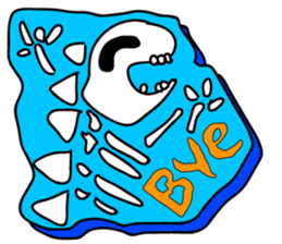 of dinosaur tweet of fossil sticker #3507257