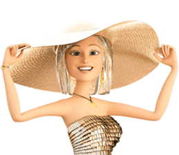 The Gorgeous Girl with the Very Big Hat sticker #3510138