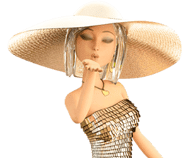 The Gorgeous Girl with the Very Big Hat sticker #3510140