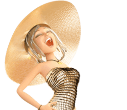 The Gorgeous Girl with the Very Big Hat sticker #3510141