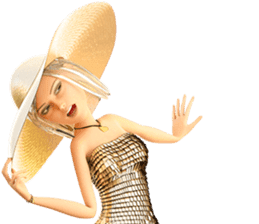 The Gorgeous Girl with the Very Big Hat sticker #3510142