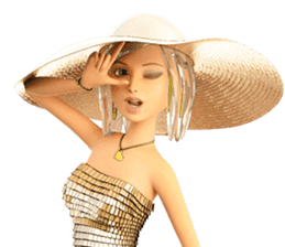 The Gorgeous Girl with the Very Big Hat sticker #3510143