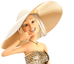 The Gorgeous Girl with the Very Big Hat sticker #3510144