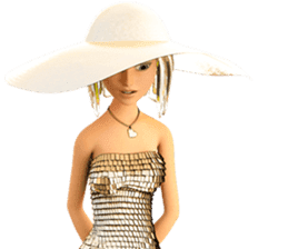 The Gorgeous Girl with the Very Big Hat sticker #3510146