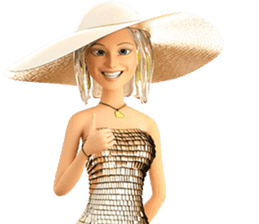 The Gorgeous Girl with the Very Big Hat sticker #3510147