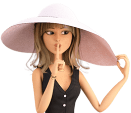 The Gorgeous Girl with the Very Big Hat sticker #3510148