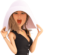 The Gorgeous Girl with the Very Big Hat sticker #3510149