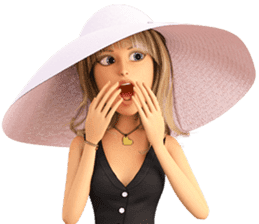 The Gorgeous Girl with the Very Big Hat sticker #3510150