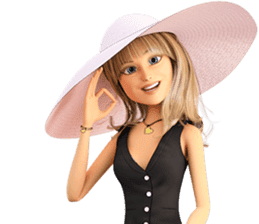 The Gorgeous Girl with the Very Big Hat sticker #3510152