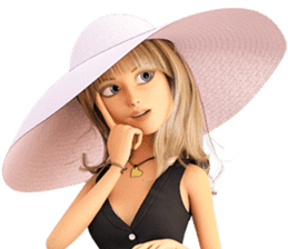 The Gorgeous Girl with the Very Big Hat sticker #3510153