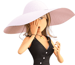 The Gorgeous Girl with the Very Big Hat sticker #3510154