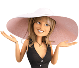 The Gorgeous Girl with the Very Big Hat sticker #3510155