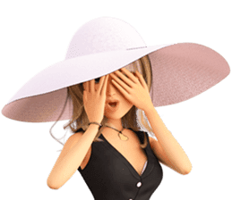 The Gorgeous Girl with the Very Big Hat sticker #3510156