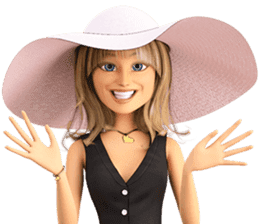 The Gorgeous Girl with the Very Big Hat sticker #3510157