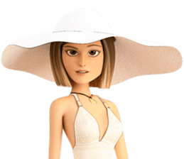 The Gorgeous Girl with the Very Big Hat sticker #3510158