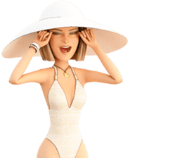 The Gorgeous Girl with the Very Big Hat sticker #3510160