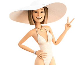 The Gorgeous Girl with the Very Big Hat sticker #3510161