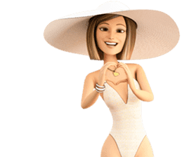 The Gorgeous Girl with the Very Big Hat sticker #3510162