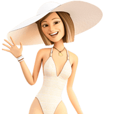 The Gorgeous Girl with the Very Big Hat sticker #3510163