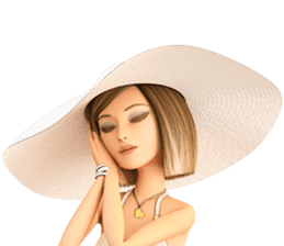 The Gorgeous Girl with the Very Big Hat sticker #3510164