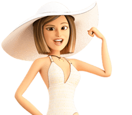 The Gorgeous Girl with the Very Big Hat sticker #3510166