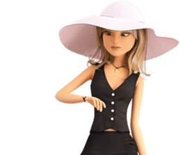 The Gorgeous Girl with the Very Big Hat sticker #3510168