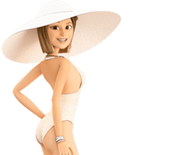 The Gorgeous Girl with the Very Big Hat sticker #3510171