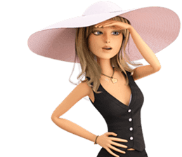 The Gorgeous Girl with the Very Big Hat sticker #3510173