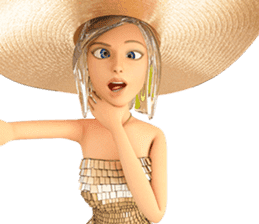 The Gorgeous Girl with the Very Big Hat sticker #3510174