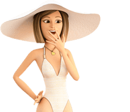 The Gorgeous Girl with the Very Big Hat sticker #3510175