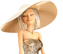 The Gorgeous Girl with the Very Big Hat sticker #3510176