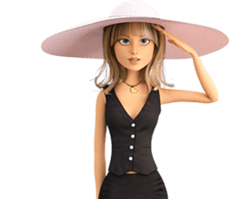 The Gorgeous Girl with the Very Big Hat sticker #3510177