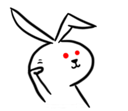 fascinating white rabbit sticker #3512021