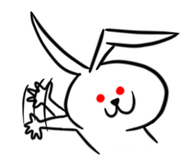 fascinating white rabbit sticker #3512026