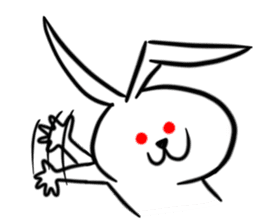 fascinating white rabbit sticker #3512026