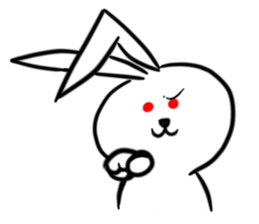 fascinating white rabbit sticker #3512033