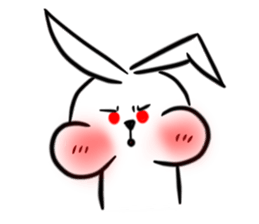 fascinating white rabbit sticker #3512037