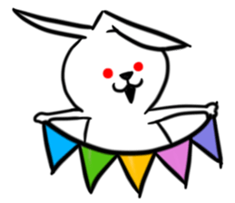 fascinating white rabbit sticker #3512046