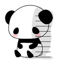 Lonely panda alone sticker #3512725