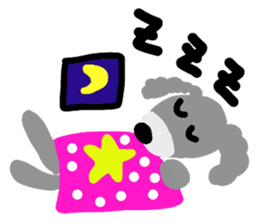 teacup poodle and parrot sticker #3513301