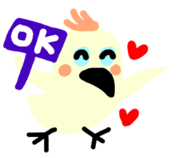 teacup poodle and parrot sticker #3513303