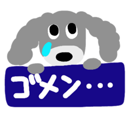 teacup poodle and parrot sticker #3513313