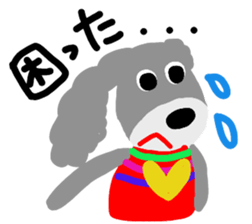 teacup poodle and parrot sticker #3513329