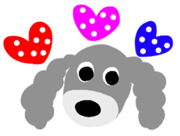 teacup poodle and parrot sticker #3513337