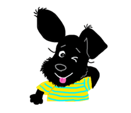 Black Miniature Schnauzer COCO sticker #3513823