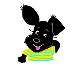 Black Miniature Schnauzer COCO sticker #3513823