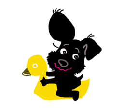 Black Miniature Schnauzer COCO sticker #3513826