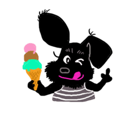 Black Miniature Schnauzer COCO sticker #3513827